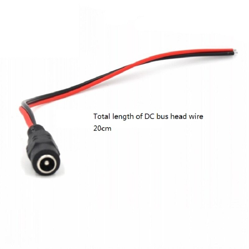 DC control power supply lines to female head 5.5 * 2.1 mm connector