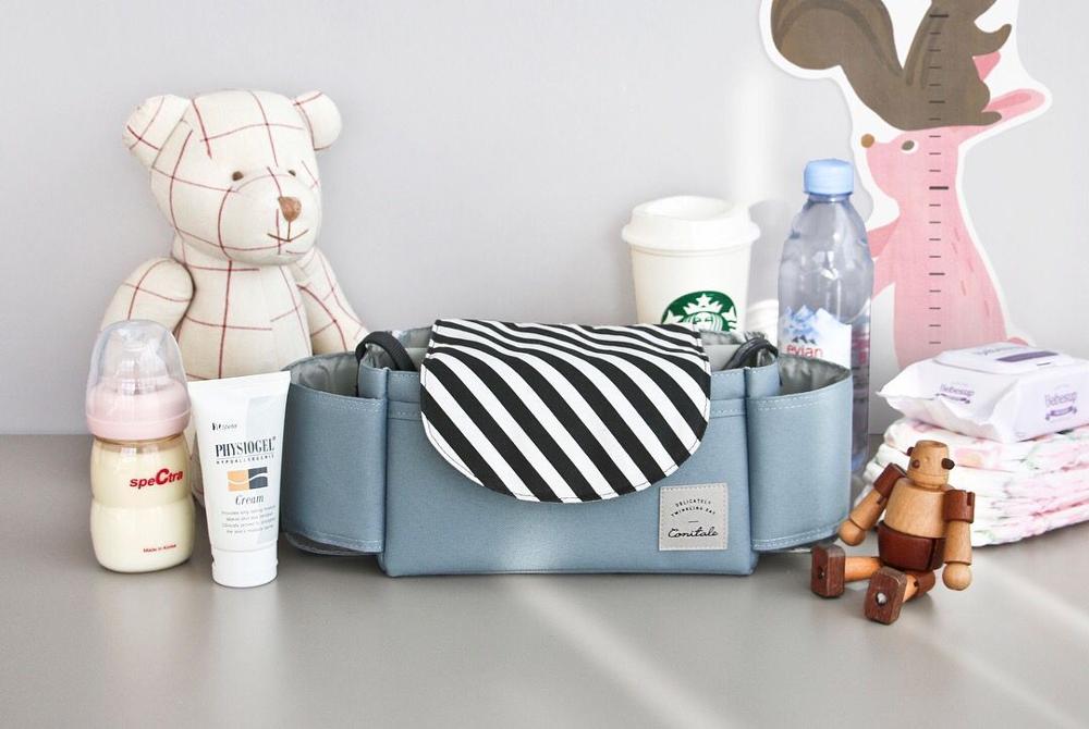 Baby Kinderwagen Zugehörigkeit Tasche Neue Tasse Tasche Kinderwagen Organizer Baby Wagen Kinderwagen Buggy Warenkorb Flasche Tasche Auto Tasche Yoya: Himmel Blau