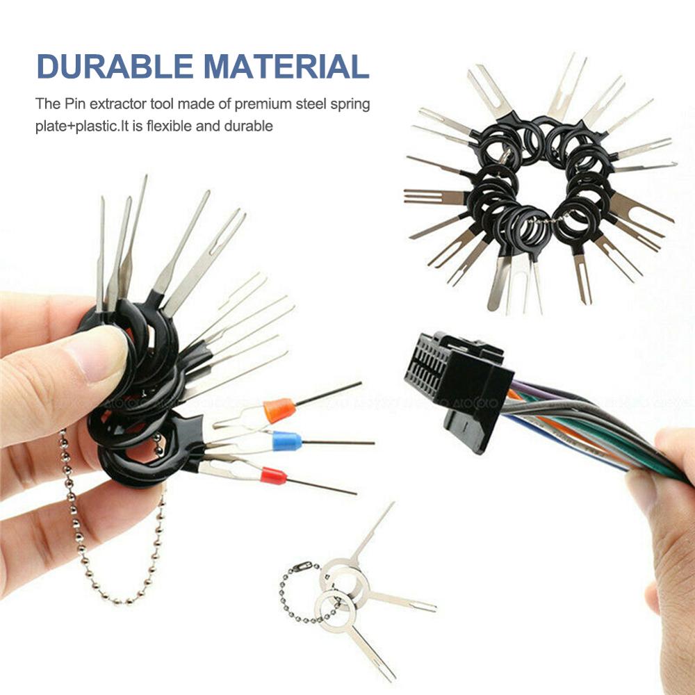 Herramienta de extracción de terminales de coche, Kit de Extractor de conectores de enchufe de cable, Pin de liberación, herramientas de reparación de enchufes de coche, 60 piezas