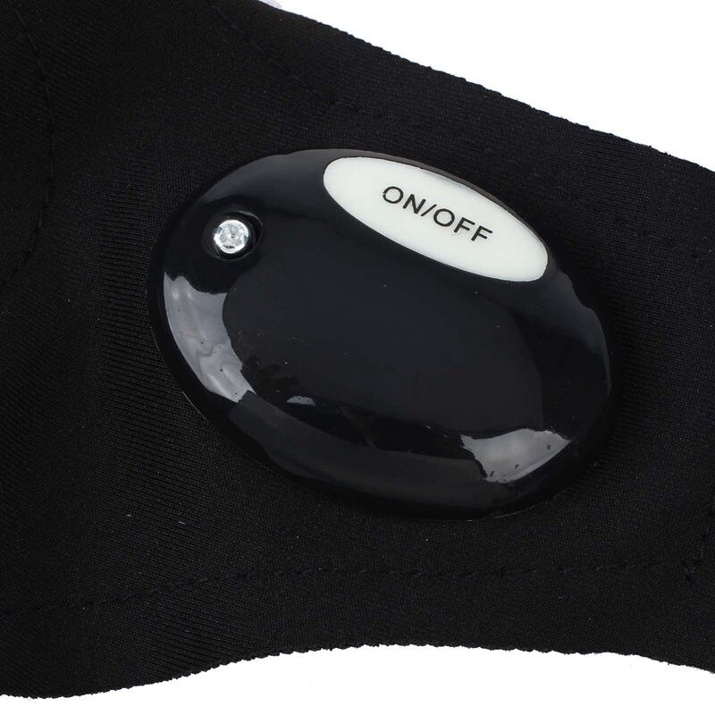 Linterna LED con correa ic guantes sin dedos con 2 luces LED para reparar y trabajar en lugares oscuros, pesca, Camping, Hi