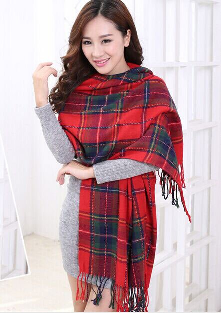 RUNMEIFA vrouwen Winter Stole Plaid Sjaals Tippet Wraps Wol Dames Sjaal Vrouwen Classic Halsdoek Sjaals foulard femme: 4