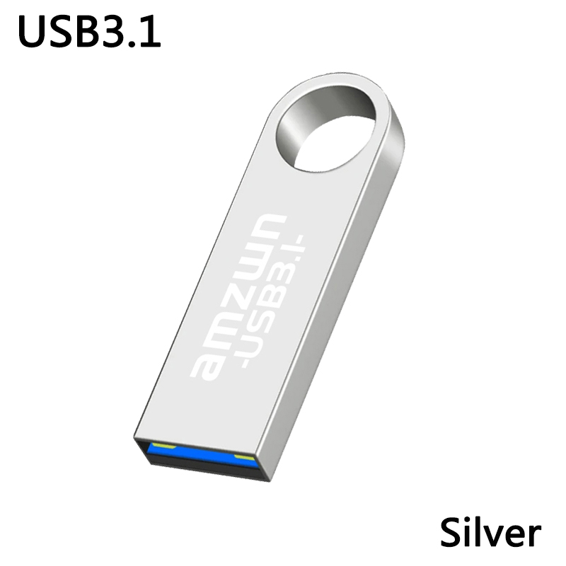 Metall USB3.1 Blitz Antrieb Pendrive 8GB 16GB 32GB 64GB hoch Geschwindigkeit Erinnerung Stock U Disk 128GB wasserdicht Schlüssel Ring Stock Schlüssel: verrotten / 32GB