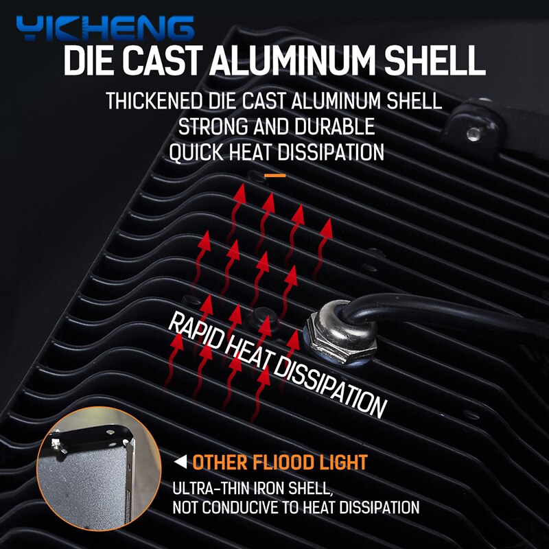 Projecteur LED ultramince, conforme à la norme IP66, éclairage d'extérieur, idéal pour un chantier, 50/100W, ac 220v