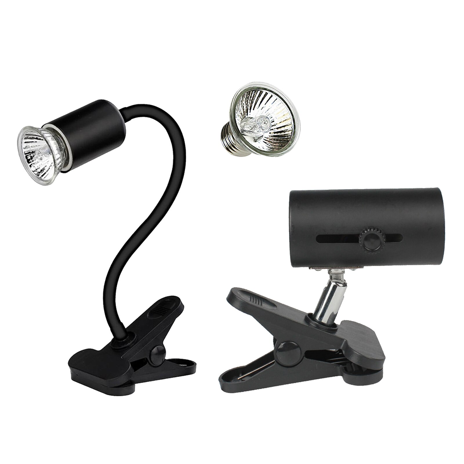 UVA+UVB Reptile Lamp with Clip-on Ceramic Light Holder Turtle Basking UV Heating Lamp Set Tortoises Lizard Lighting