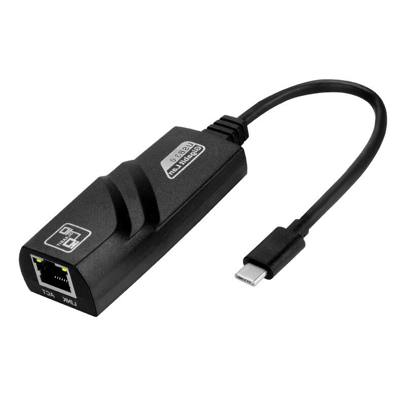 Usb 3.0 typ c auf  rj45 lan-netzwerkkarte typ c-schnittstelle auf  rj45 100/1000 mbit/s ethernet-lan-adapter-netzwerk
