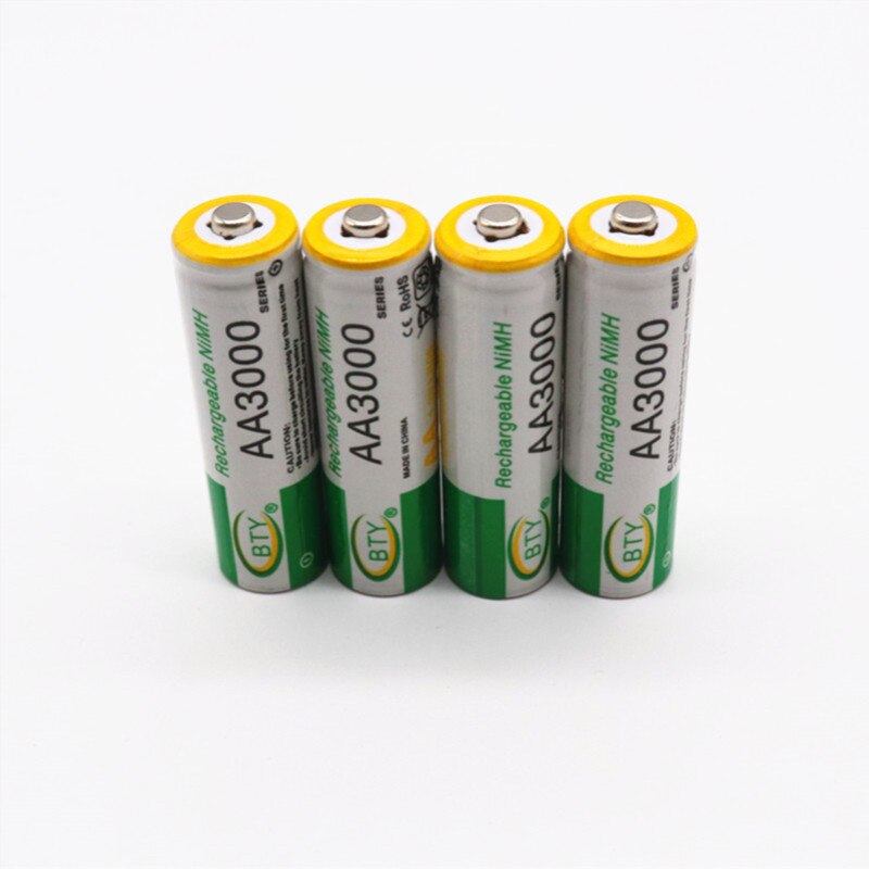 1.2V 3000mAh AA NIMH Rechargeable Batteries Ni-MH Rechargeable aa Battery For Toys Camera Microphone