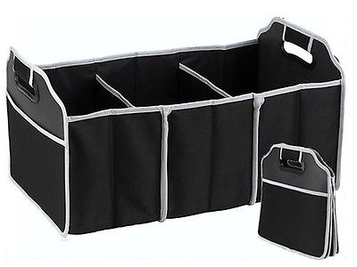 Collapsible Foldable Car Boot Organiser Shopping Car Storage Organizer Bag Box: Default Title