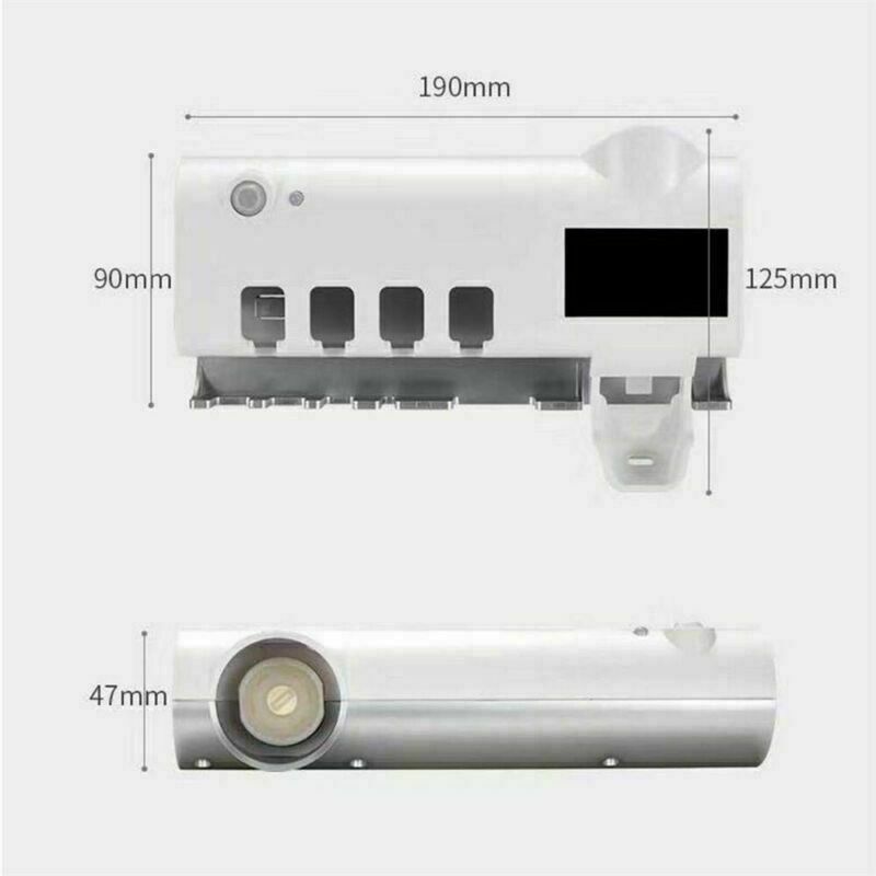 Uv-licht ultraviolet tandenborstel sterilisator tandpasta dispenser knijpers desinfectie automatische tandenborstelhouder thuis badkamer