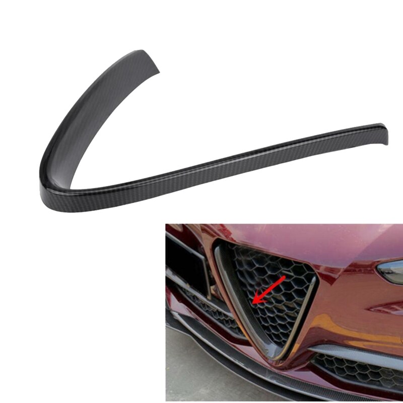 Kolfiber v-form främre gallerramskydd för alfa romeo giulia