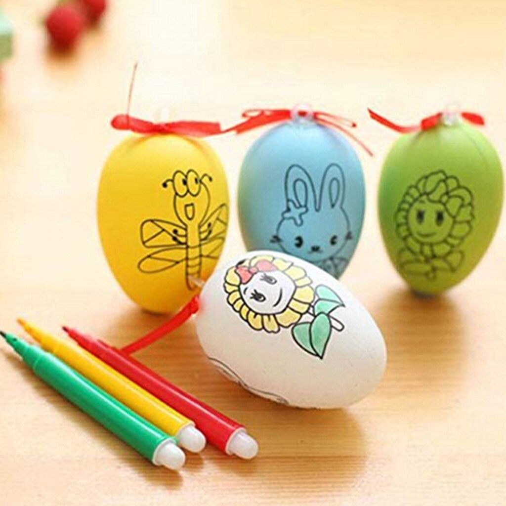 latest saleEaster Eggs 6pcs Plastic Easter Eggs DIY Easter Eggs Plastic Eggs 8pcs Color Pen
