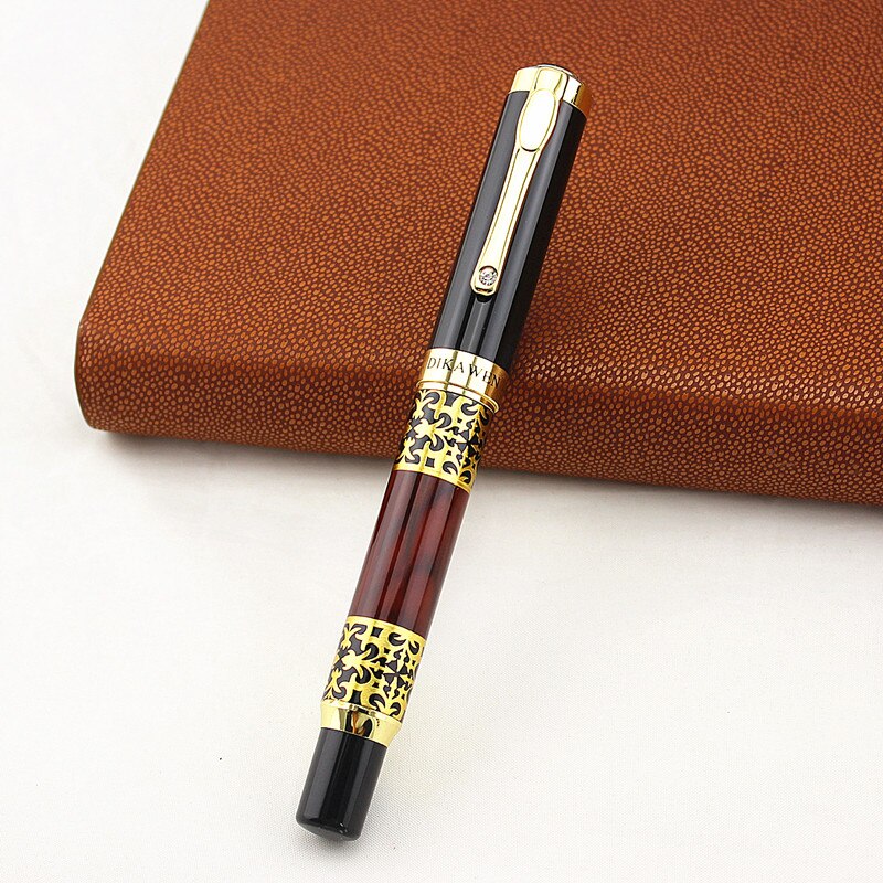 DIKA WEN 8012 brand F nib Cute metal Fountain pen school Office Stationery Kawaii Writing ink pens