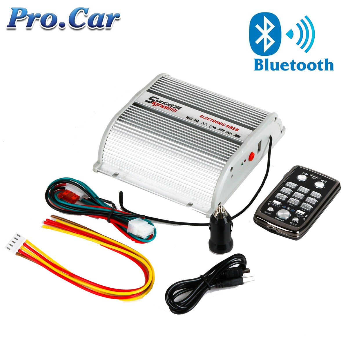 Police Siren Car MIC Speaker System 18 Sound Loud for Car Warning Alarm Police Fire Siren Horn,car amplifier Bluetooth Function