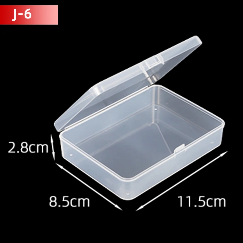 Caja de almacenamiento de PP, Mini contenedor de caja de plástico transparente, caja de embalaje rectangular cuadrada para joyería, cuentas, artículos pequeños, 5 uds./10 Uds.