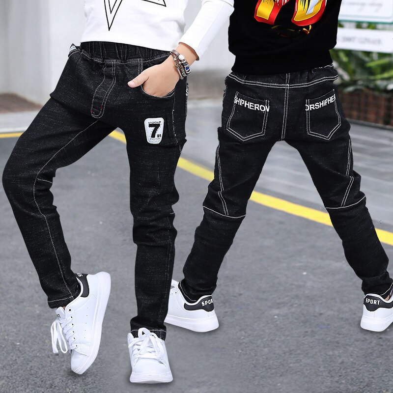 IENENS di Prima Classe di Modo Dei Jeans Dei Capretti Dei Ragazzi del Denim Dei Pantaloni Lunghi di Autunno della Molla Slim Stretch Jeans Ragazzo Pantaloni Da Cowboy 5-13Y