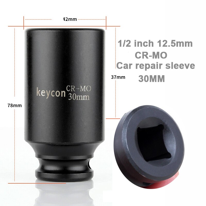 1/2 Inch 8-32mm Air Socket Adopter Universal Pneumatic Socket Wrench Head for Electric Impact Wrench Air Impact Wrench: 30MM