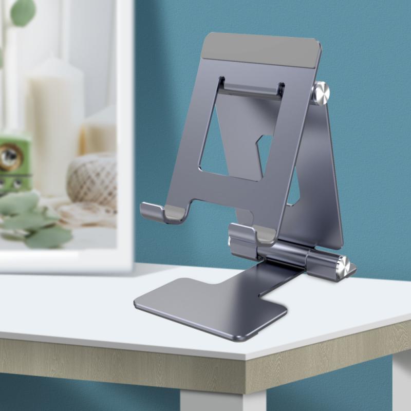 Metalen Telefoon Houder Desktop Tablet Houder Tafel Mobiele Opvouwbaar Extend Ondersteuning Desk Stand Verstelbare Voor Iphone Ipad