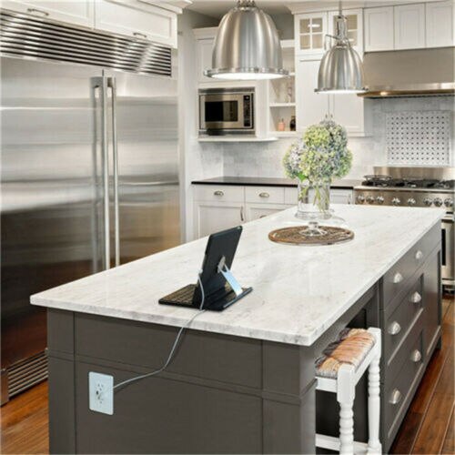 Outlet with USB Charger 4.2A socket Dual Duplex Receptacle 15-Amp w/ wall plate