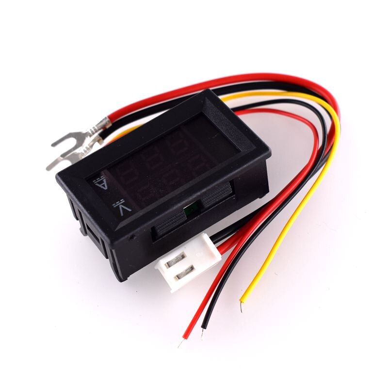 Dc 0-100v 50a digital voltmeter amperemeter dobbelt display spændingsdetektor strømmåler panel amp volt måler 0.28 tommer 1 rød rød led