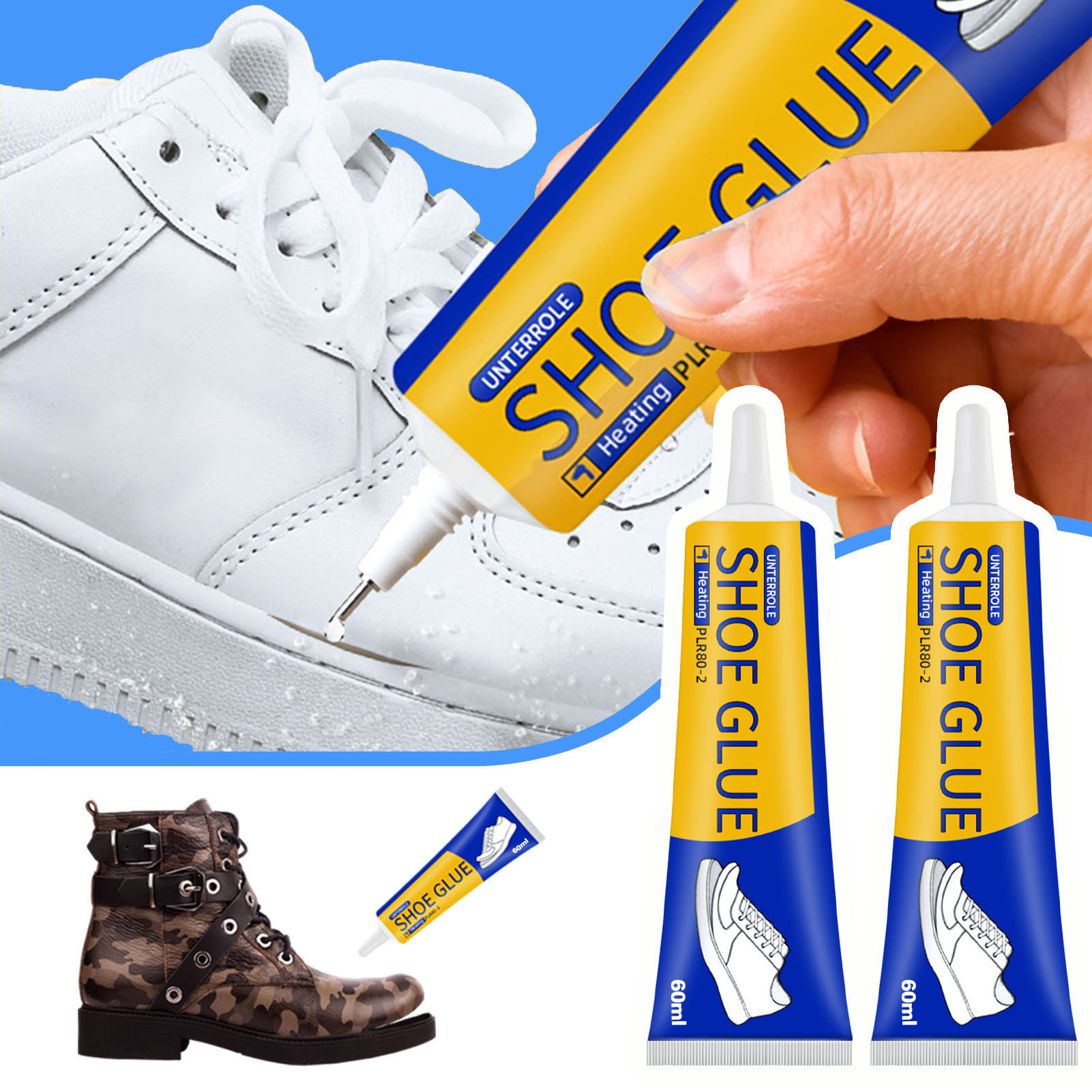 60ml Strong Shoe Repair Glue Quick-drying Universal Sealant Waterproof Shoe Adhesive Shoemaker Repair Tool 1/2/3pcs