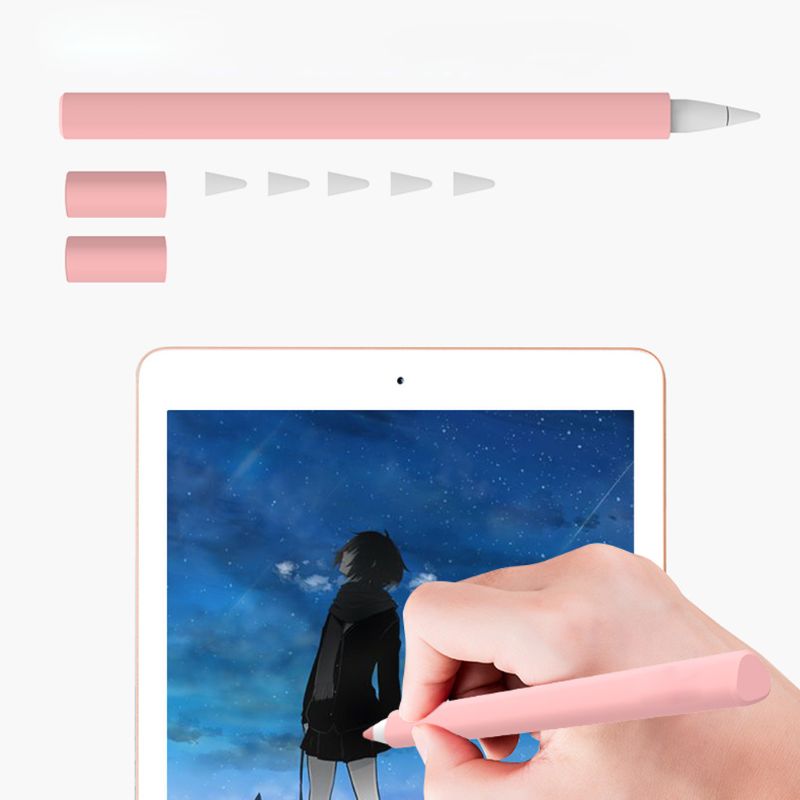 Triangle Anti-scroll Silicone Protective Case Pouch Cap Holder Nib Cover Skin For Apple Pencil 1/2 for iPad Pro Pencil 1st/2nd