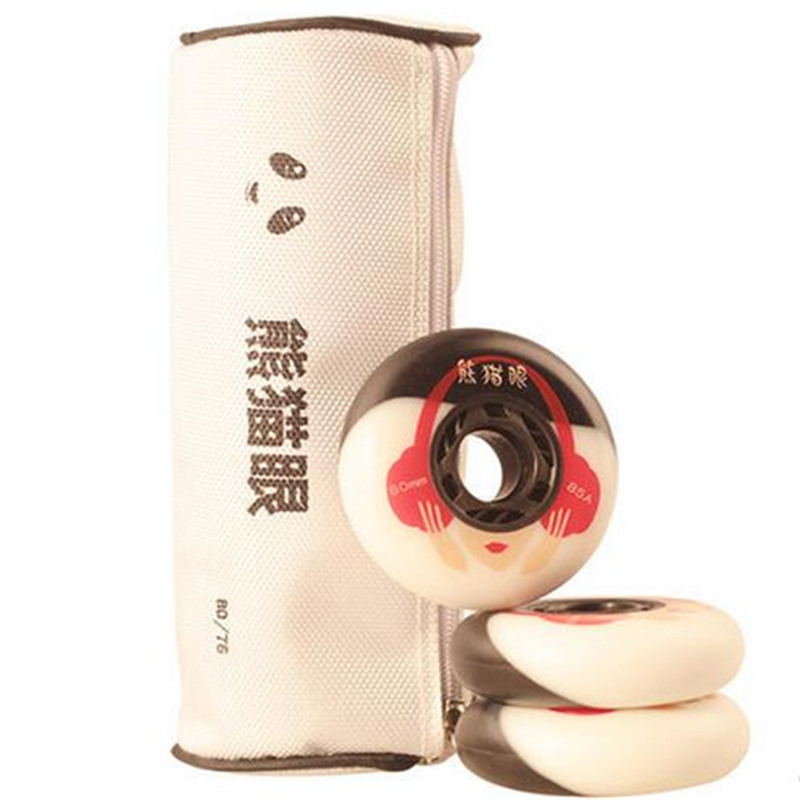 Originele 85A Panda Eye skate wielen rolschaatsen wielen voor SEBA RB schaatsen sliding wielen FSK 4 stks/set [72mm 76mm 80mm]
