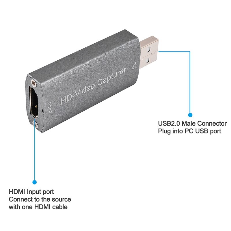 Mini HDMI Video Capture Card o Video Capture Card HDMI zu USB 2,0 1080P HD Rekord