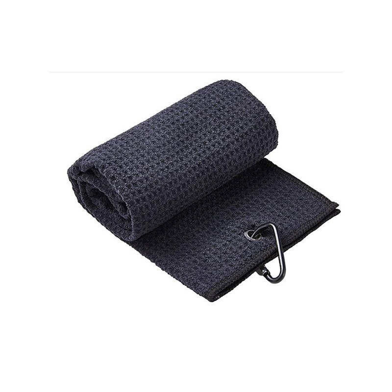 Microfiber Stof Wafel Patroon Golf Handdoek Met Karabijnhaak Clip Haak