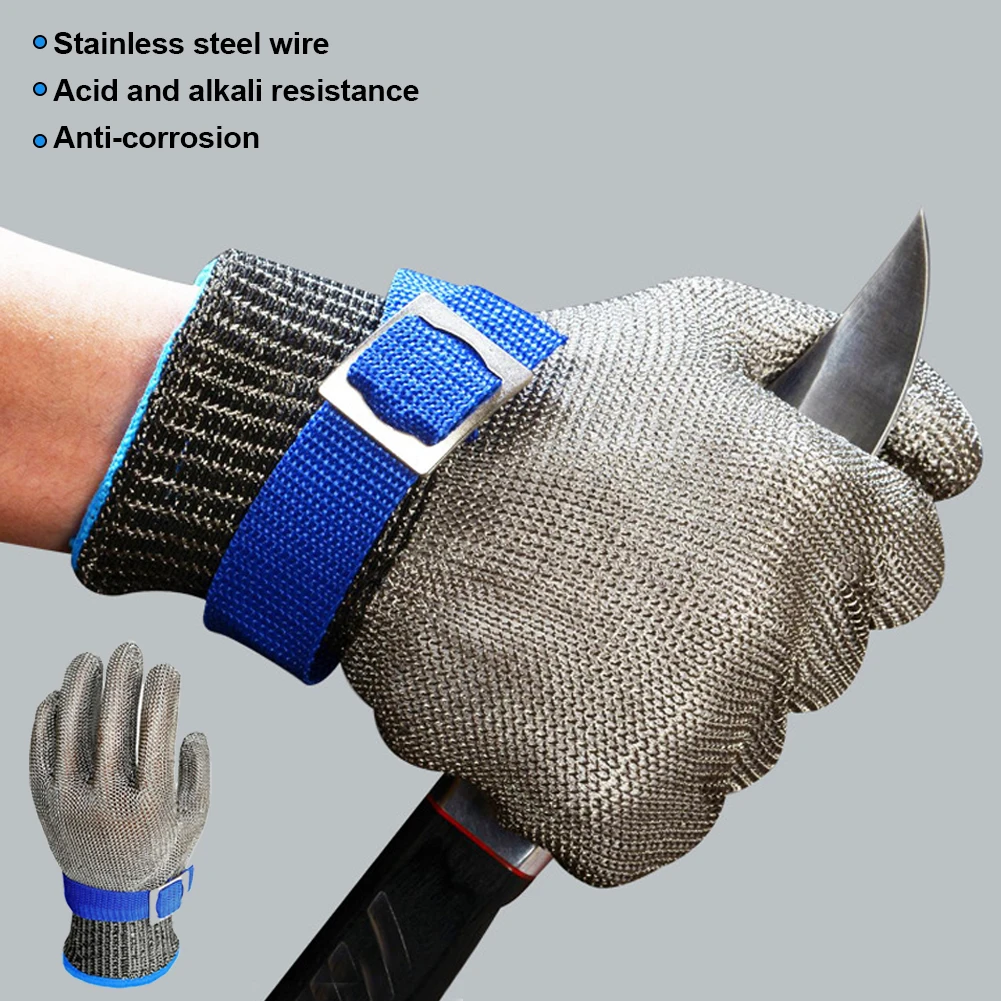 Rostfria handskar, slitstarka handskar, slakthandskar, handskydd, metallnät, slakthandskar, kökshandskar