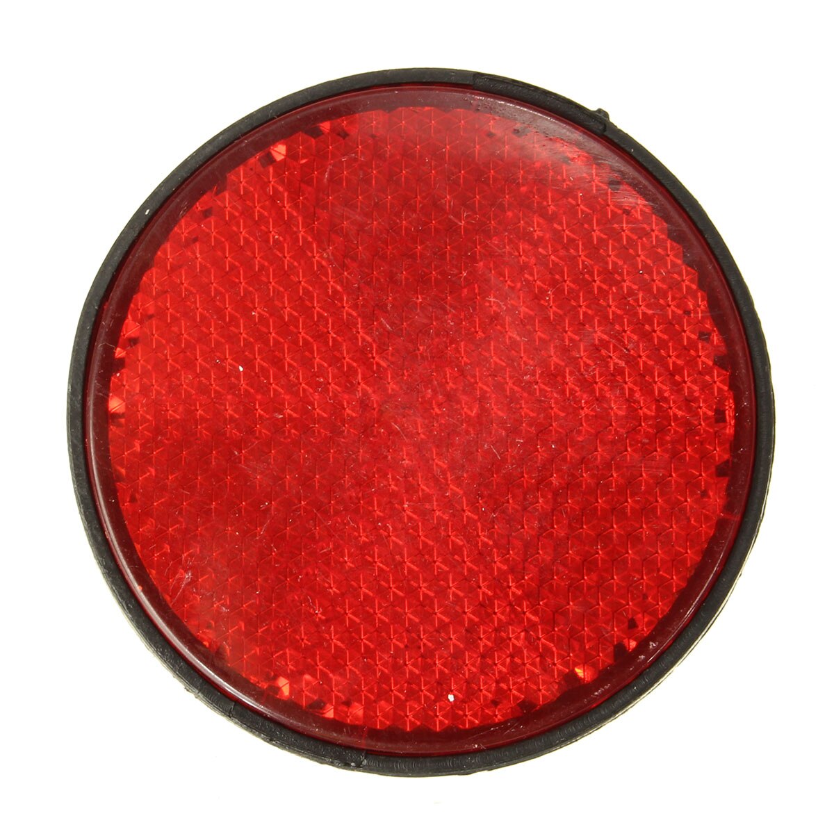 2Pcs 2'' Universal MOTORCYCLE ATV Scooter Dirt Bikes BOLT NUMBER PLATE ROUND REFLECTOR Red Orange