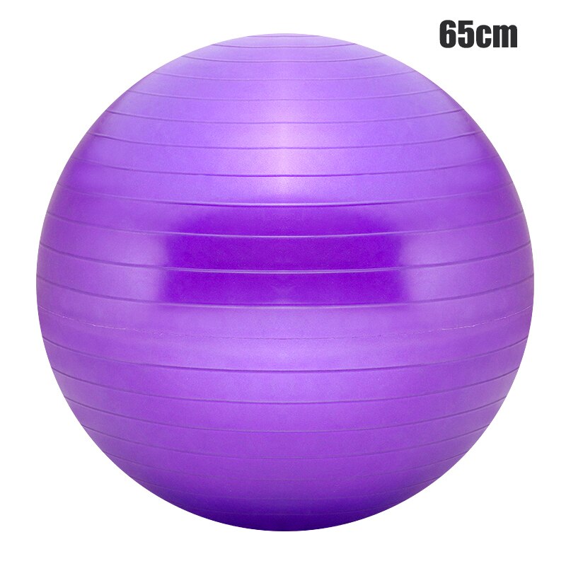 Sport pilates ballen yoga fitness gym antislip balans stabiliteitsbal oefening ontspanning spiermassage 55/65/75cm met opblaasbaar: Paars 65