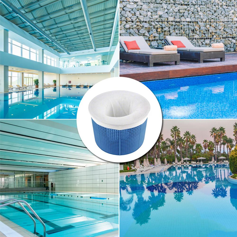 5/10/20 stk filter oppbevaring basseng skimmer sokker nylon svømmebasseng filter sokker for kurver skimmers hvit basseng rekvisita