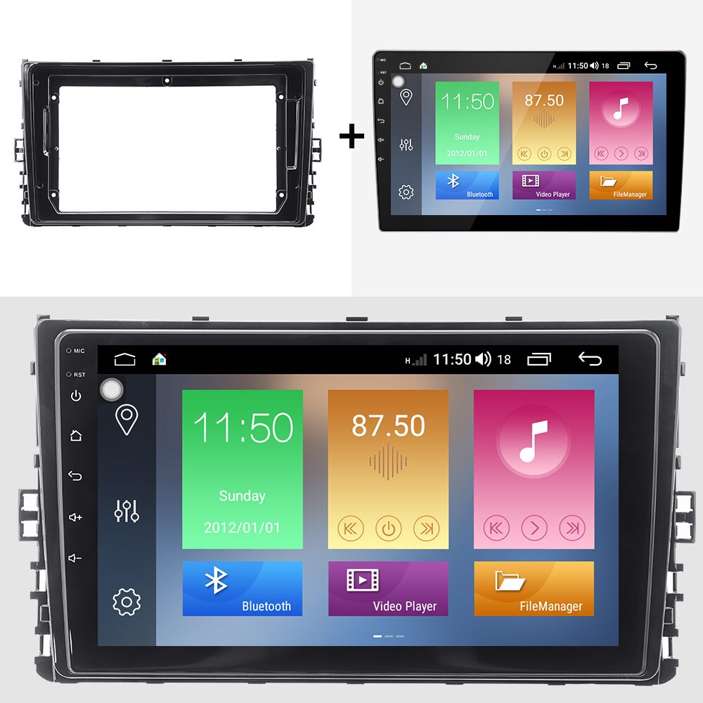 ZWNAV Car Double Din universal Frame radio Fascia Panel DVD Dash Interior Trim for vw Volkswagen general purpose machine