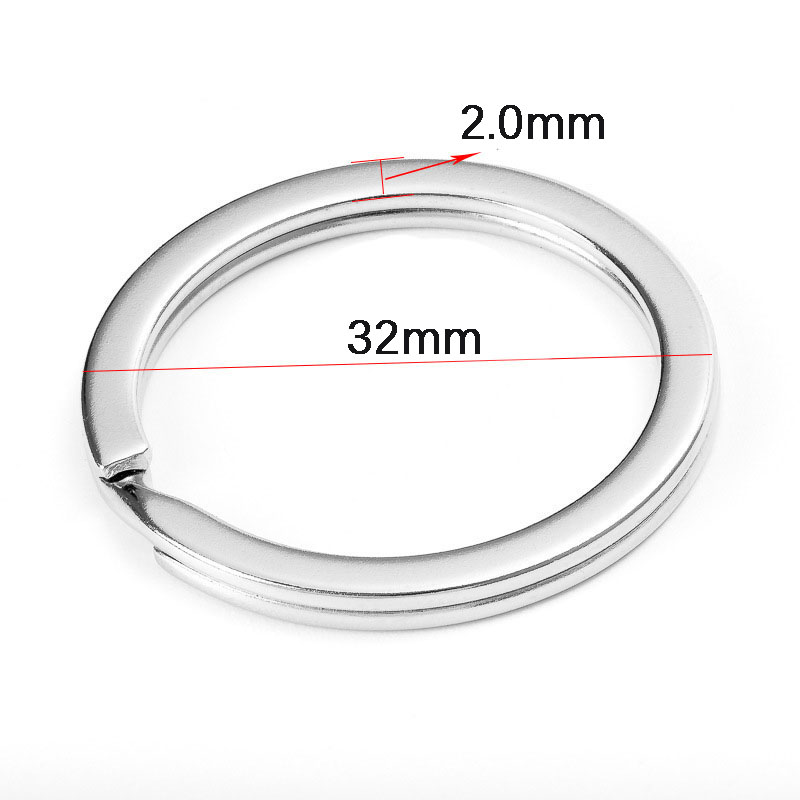 20pcs Stainless Steel Key Rings 20/25/28/30/35mm Round Flat Line Split Rings Keyring for Jewelry Making Keychain DIY Findings: Yellow