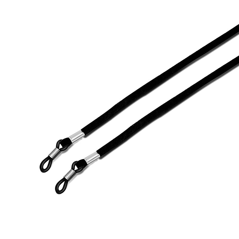 Faux mocka solglasögon sladd unisex glasögon kedja glasögon rem optiska glasögon glasögon lanyard sladdar: Svart