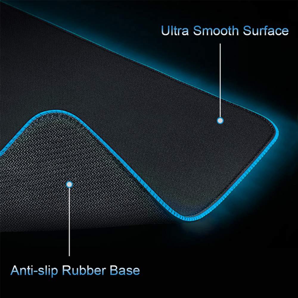 Colorful RGB Mouse Pad Anti-Slip Desk Rubber Pad USB Wired Lighting Backlight Big Gaming Mouse Carpet For keyboard Desk Mise