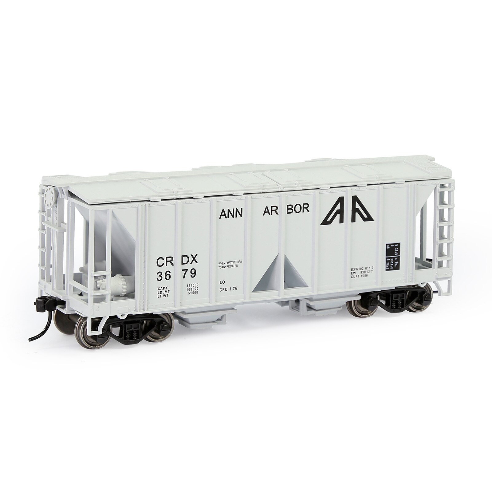 C8760 1pc Model Railway HO Scale 1:87 Hopper Car Model Trains: Gray with Print