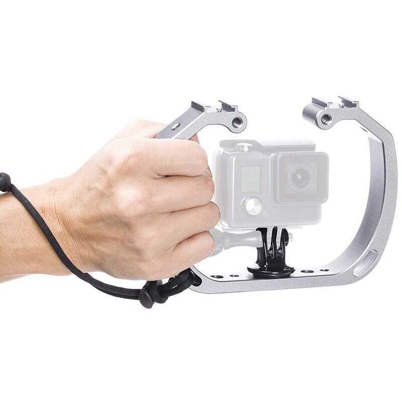 Onderwaterduikuitrusting met coldshoe-bevestigingen en polsband voor gopro hero 3,  hero 4,  hero 5,  hero 6,  hero 7 en andere waterdichte actiecamera's
