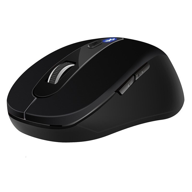 CHYI bezprzewodowa mysz optyczna Bluetooth komputer biurowy Mini myszy 800/1200/1600 DPI 5 przycisków BT 3.0 mysz do laptopa PC: Black