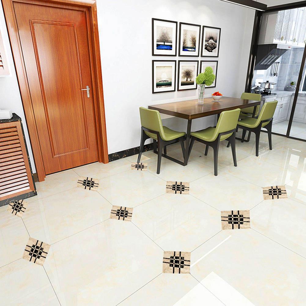 10pcs Self Adhesive Ceramic tile stickers Waterproof Wall Sticker Floor Tiles Diagonal Wall Stickers