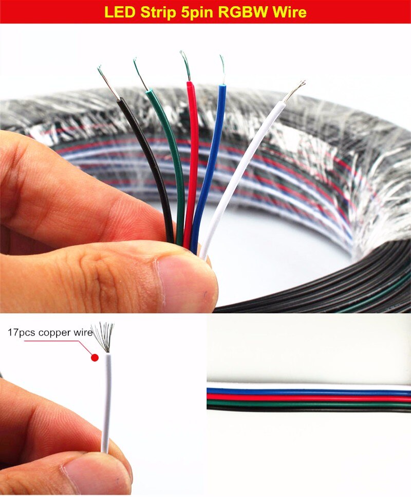 1m-100m RGB LED Stecker 2Stift 3Stift 4Stift 5Stift LED Kabel Verlängerung Verlängern kabel Stecker Draht Für RGB rgbw einfarbige LED Streifen