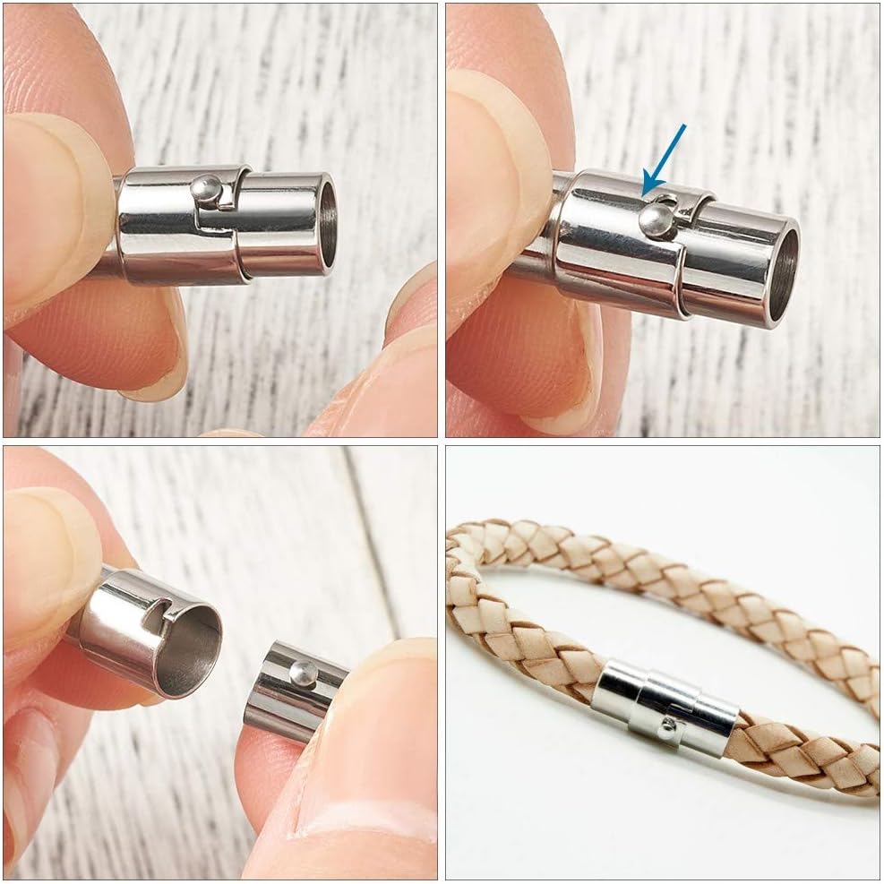 5 stuks magnetische sluitingen armband koord eindkappen sluitingen connectoren slot voor lederen armband ketting sieraden ambachtelijke maken benodigdheden
