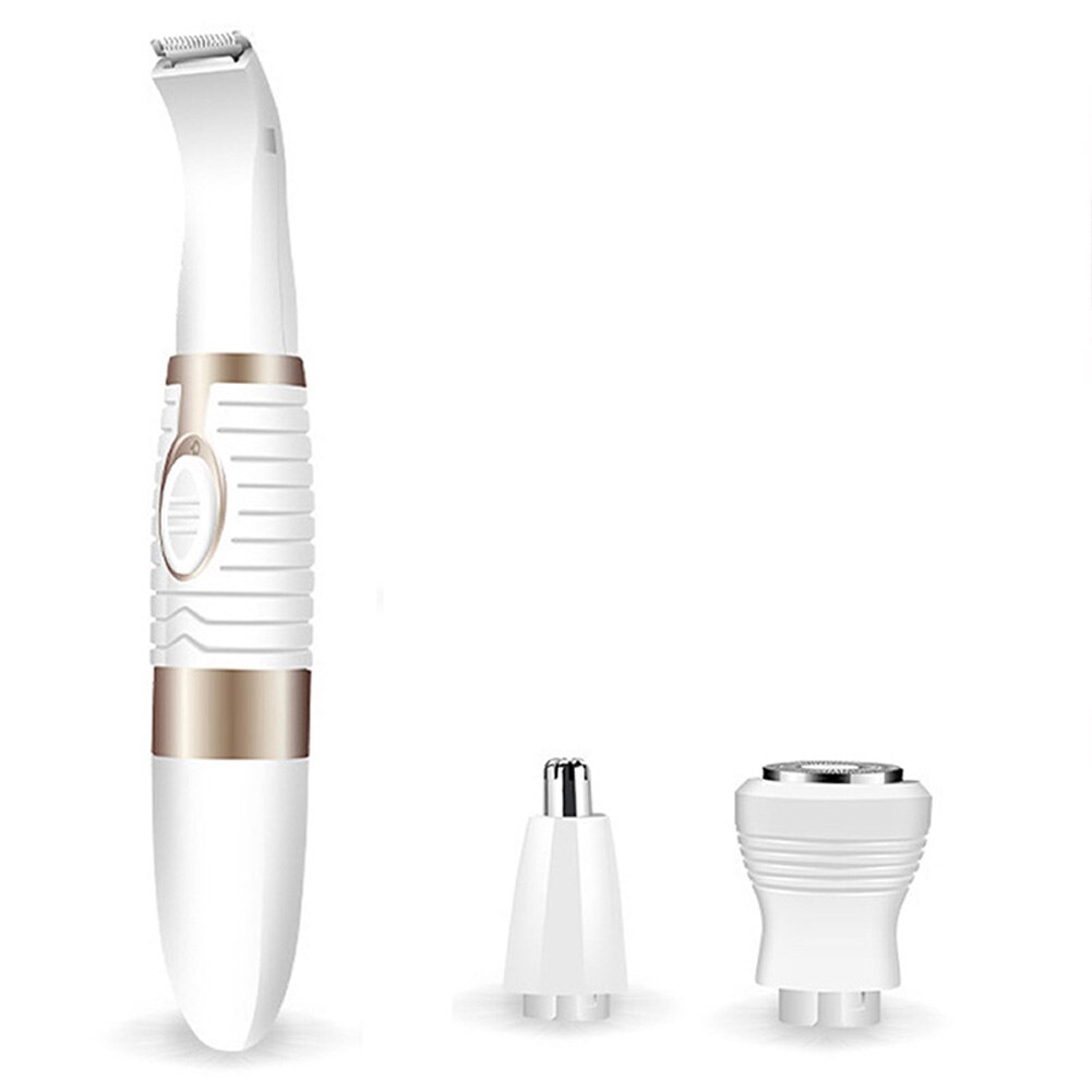 Tondeuse voor kleine gebieden, haar knippen, 3 in- in-1 scheerapparaat, tondeuse voor de neus, tondeuse voor het knippen van haar: Wit