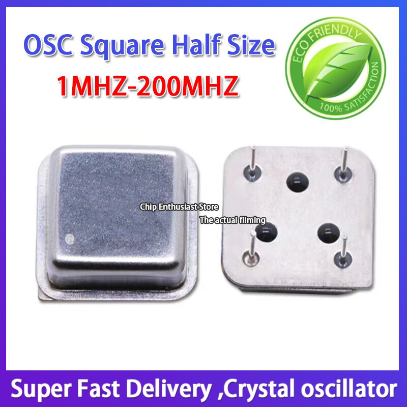 5PCS In line active crystal oscillator square 24m 24MHz 24.000mhz 4-pin half size 3.3V clock oscillator