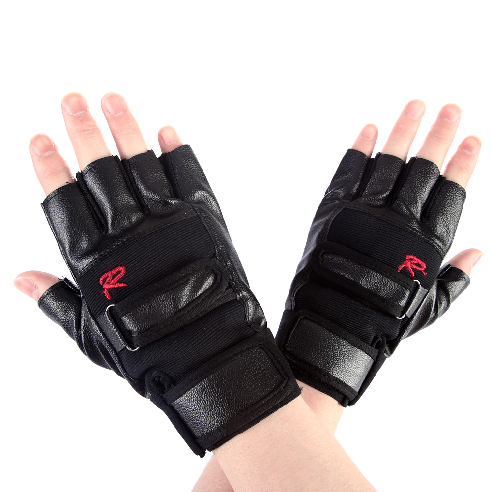 freundlicher Erwachsene Profi Gewichtheben Fitnessstudio ÜSpund Ausbildung Sport Fitness Sport Halb Finger Leder Radfahren Fahrräder Komfortable Handschuhe