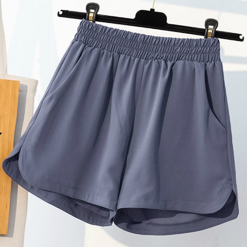 Unihousut naisten joustava vyötärö plus koko 6xl löysät pyjamahousut naisten kehonrakennus kiinteät yksinkertaiset hengittävät kotivaatteet shortsit