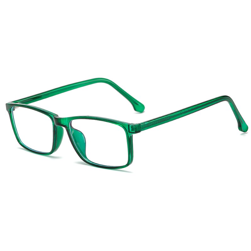 Computer Glasses Frame Anti Blue Light Blocking Filter Reduces Eye Strain Clear Lens Regular Game Goggles Optical Eyewear: clear green