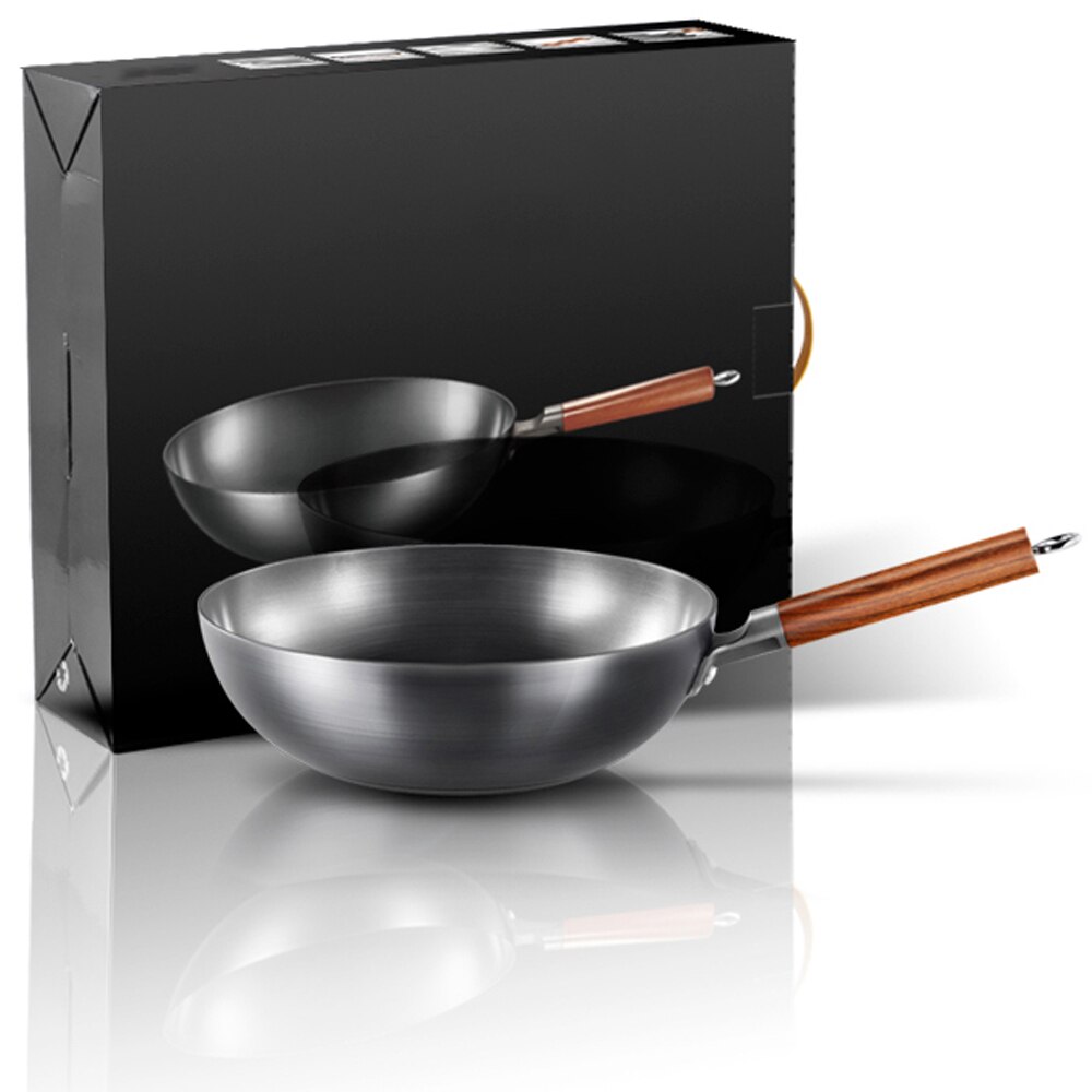 Traditionellen Handgemachten Eisen wok, Chinesische Eisen wok, Nicht-Stock, nicht-beschichtung Induktion und Gas Herde Kochgeschirr: Ursprünglich Titel