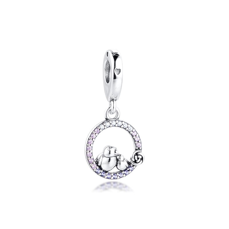 Perline 925 Sterling Silver New York Mette In Evidenza Ciondola il Fascino Misura Pendenti E Ciondoli Bracciali Gioielli FAI DA TE per Le Donne Degli Uomini del Regalo 02775: Mother Baby Bird