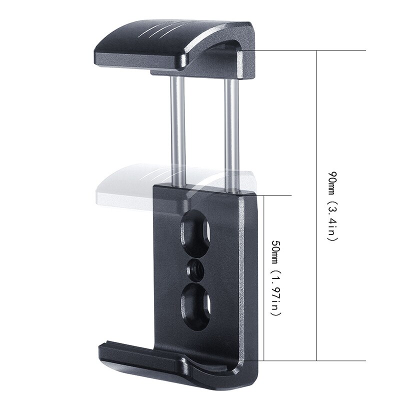 UURig Camera Clamp Mount - Aluminum Extendable Clip with 1/4" Screw for Power Bank & Phone