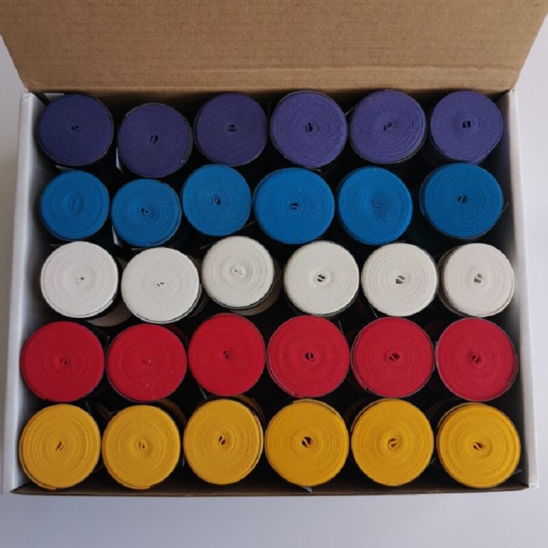Camwin 60 Stks/partij 0.5Mm Tennis Overgrip Dunne Stok Zweetband Zweet Tacky Grip Basic Badminton Grip: 60piece random color